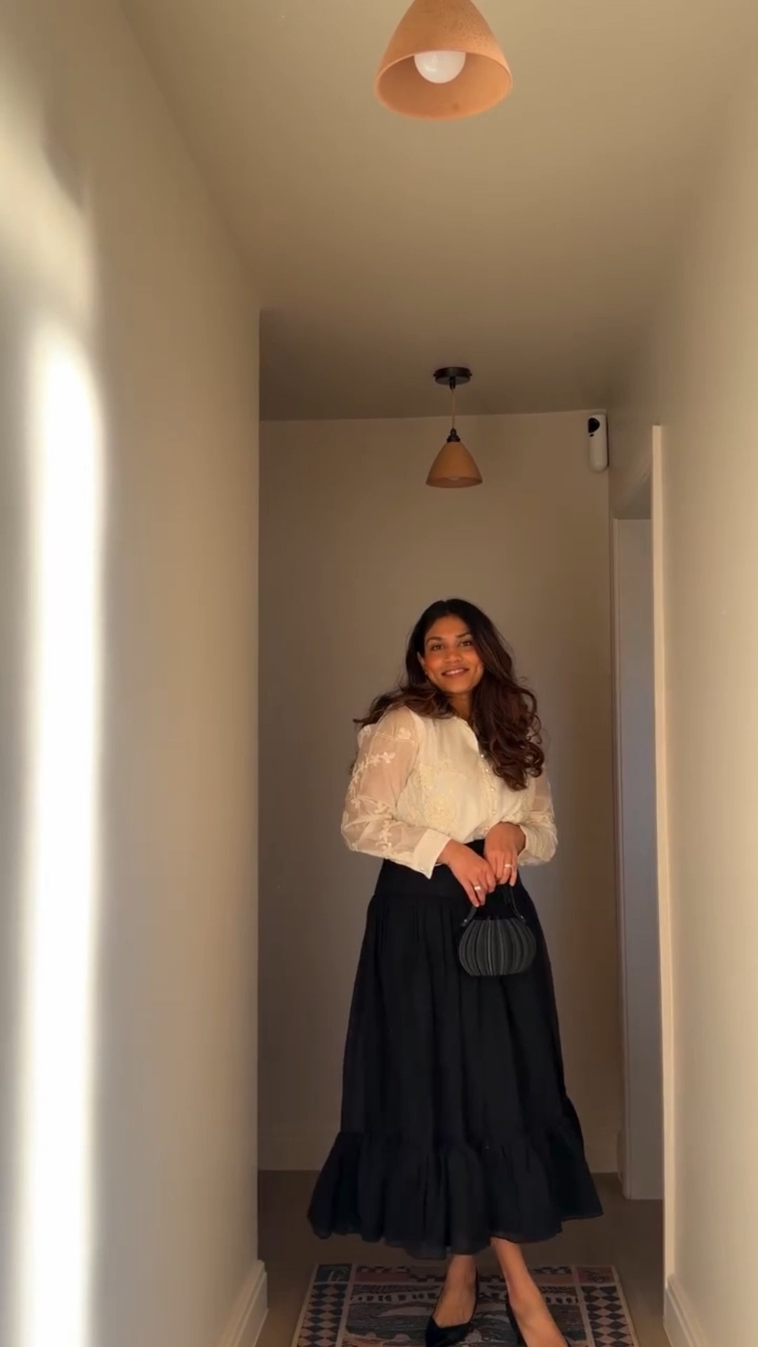 1st look of 2026 had to be something classic! 

Comment “shop” for available links 

Skirt: @andotherstories 
Shirt: @sheczzarindia 
Heels: @jimmychoo @farfetch 
Bag: @orriri.official 
Earrings: @thehirstcollection