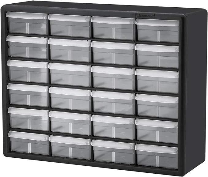 Akro-Mils 24 Cabinet 10724, Plastic Parts Storage Hardware and Craft Cabinet, (20-Inch W x 6-Inch... | Amazon (US)