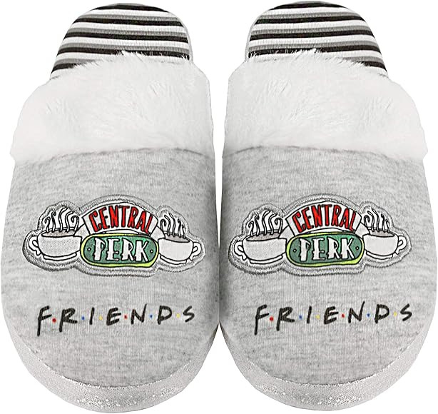 FRIENDS Slippers Womens Ladies Central Perk Ladies Fluffy Shoes | Amazon (US)