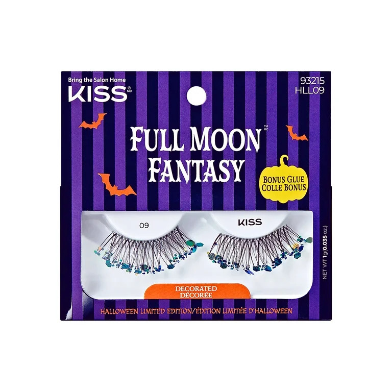 KISS Full Moon Fantasy, False Eyelashes, Starry Night, 12mm-14mm, 1 Pair | Walmart (US)