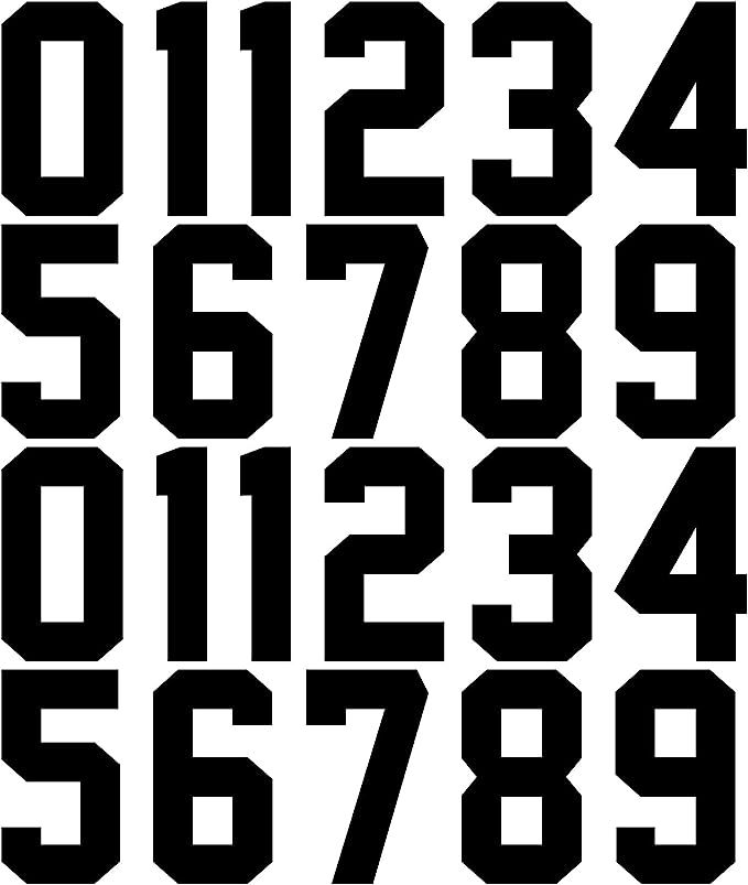 22 Pieces Iron on Numbers T Shirt Heat Transfer Numbers 0 to 9 Jersey Numbers Soft Iron on Number... | Amazon (US)