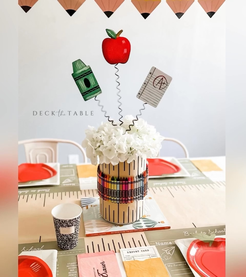 Back-2-School Centerpiece - makes a perfect teacher gift too! 🤓 Find the full tutorial @deckthetable

#LTKBacktoSchool #LTKstyletip #LTKhome