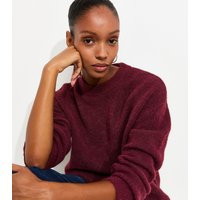 Women's Burgundy Crew Neck Knitted Jumper with Wool New Look | New Look (UK)