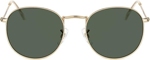 TIJN Classic Round Sunglasses Polarized Lens with UV400 Protection for Women Men | Amazon (US)