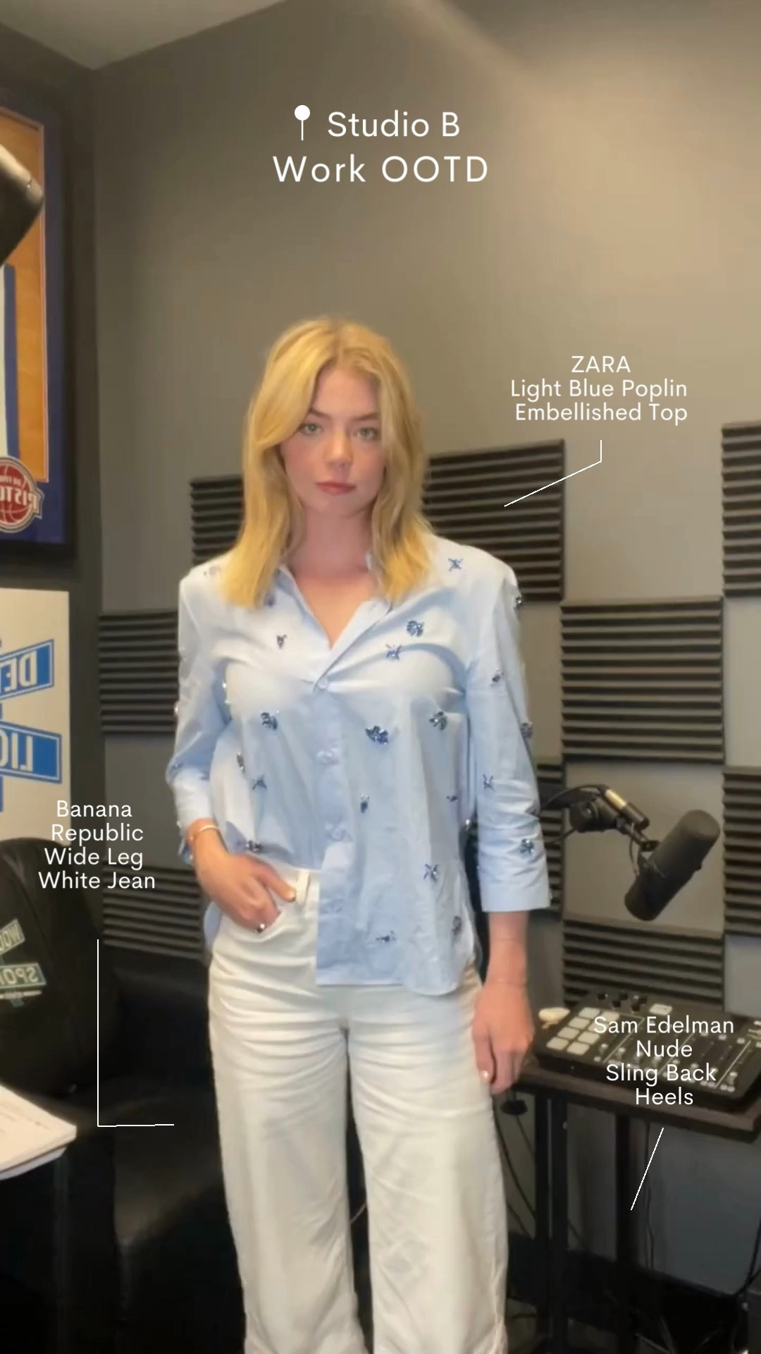 Work outfit :) 

White jeans, blue button down, work, nude heels

#LTKworkwear #LTKBacktoSchool #LTKstyletip