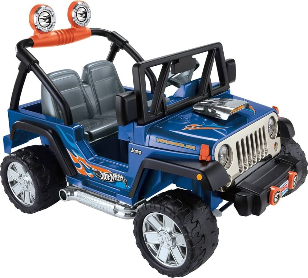 Power Wheels Hot Wheels Jeep Wrangler Ride-On Battery Powered Vehicle with Music Sounds & Storage... | Amazon (US)