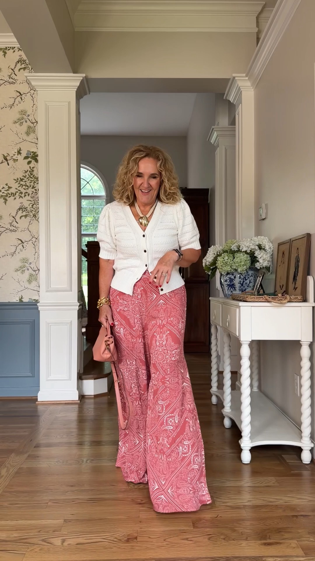 These pants are so cool. Yes, you might need to hem them. But so light. Sweater size medium

#LTKOver40 #LTKootd #LTKMidsize