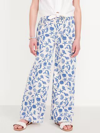 Printed High-Waisted Baggy Wide-Leg Jeans for Girls | Old Navy (US)