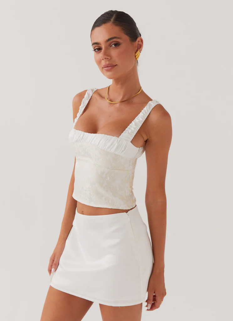 Ryder Bustier Top - Ivory Sky | Peppermayo (Global)