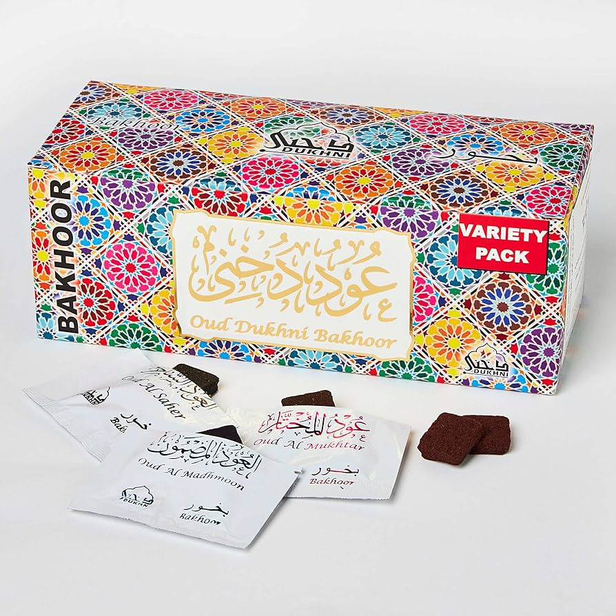 Oud Bakhoor Variety Box دخني عود  بخور by Dukhni | Assorted Box | 30 Pieces Bakhoor |... | Amazon (US)