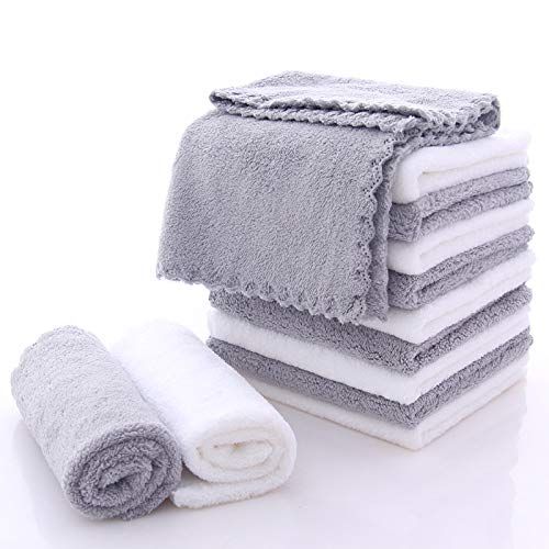 Microfiber Facial Cloths Fast Drying Washcloth 12 pack | Amazon (US)