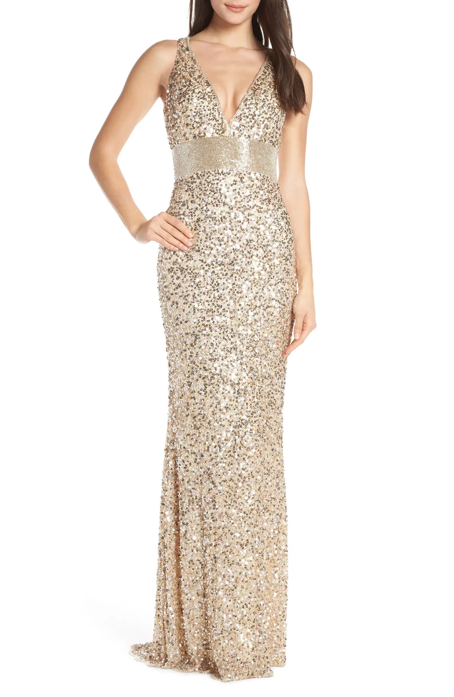 Mac Duggal Sequin Column Gown | Nordstrom | Nordstrom