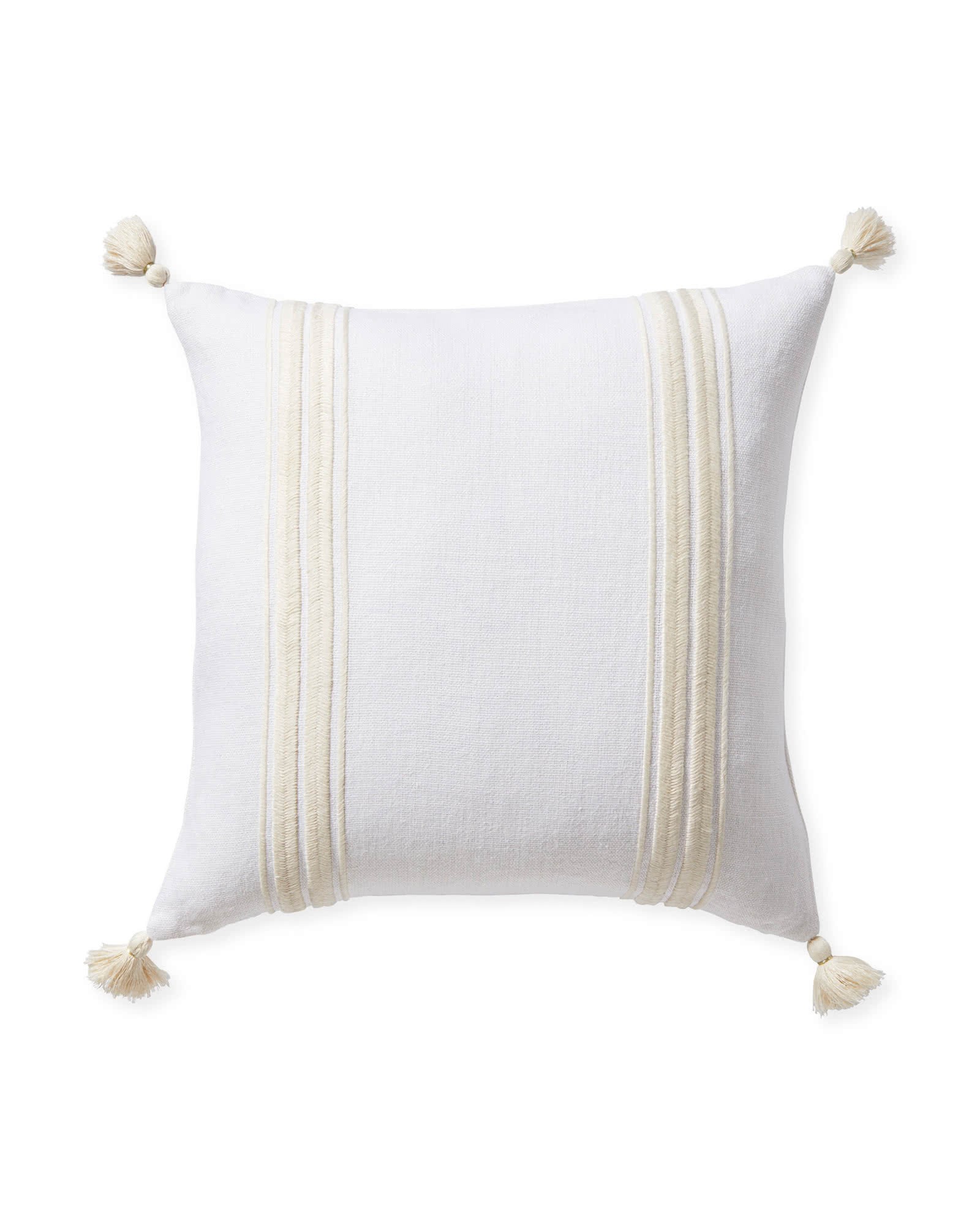 Addie Stripe Tassel Pillow Cover | Serena and Lily