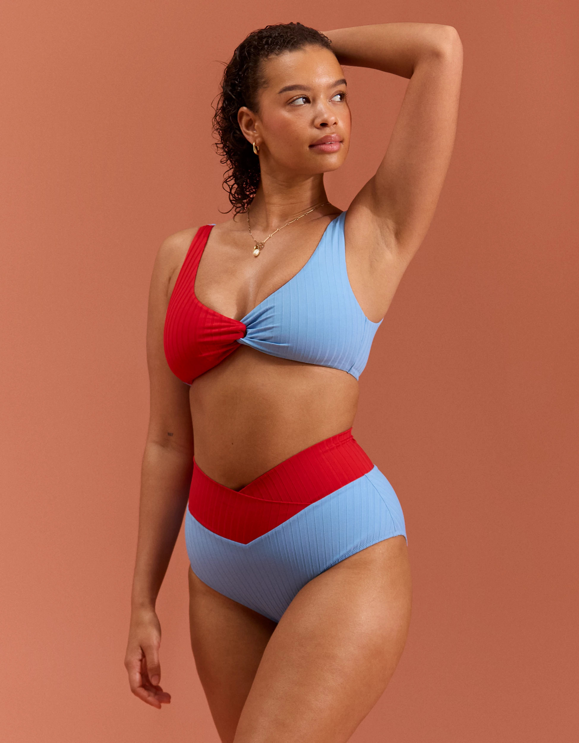 Aerie Ribbed High Waisted Full Coverage Bikini Bottom | Aerie
