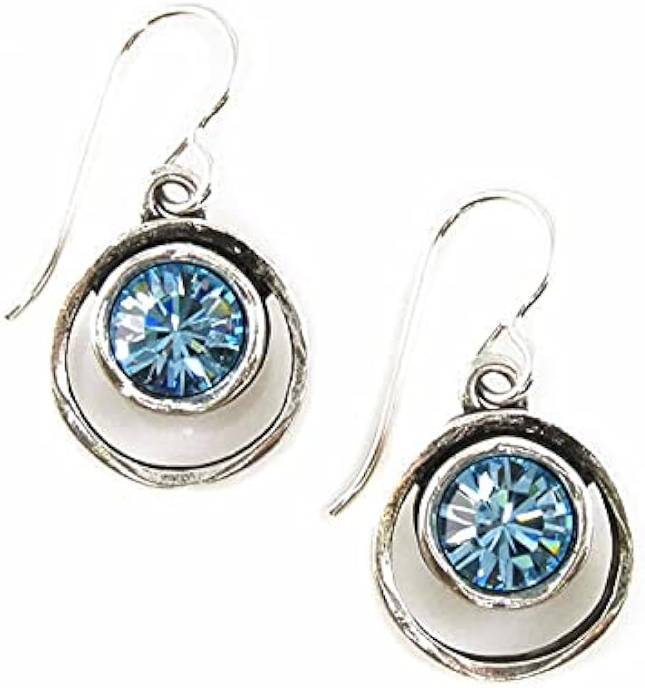 Patricia Locke Skeeball Earrings in Silver, with Aquamarine Color Story | Amazon (US)