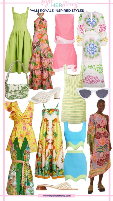 Palm Royale inspired looks on sale as part of Saks Fifth Avenue sale and the Shopbop style event: crochet dress, wedding guest dress, Charleston outfit, palm beach outfit, vacation outfit, resort wear, travel outfit 

#LTKsalealert #LTKwedding #LTKtravel