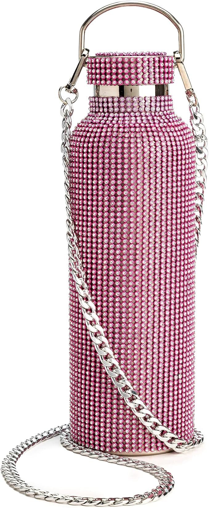 Paris Hilton Diamond Bling Water Bottle With Lid And Removable Carrying Strap, Stainless Steel Va... | Amazon (US)