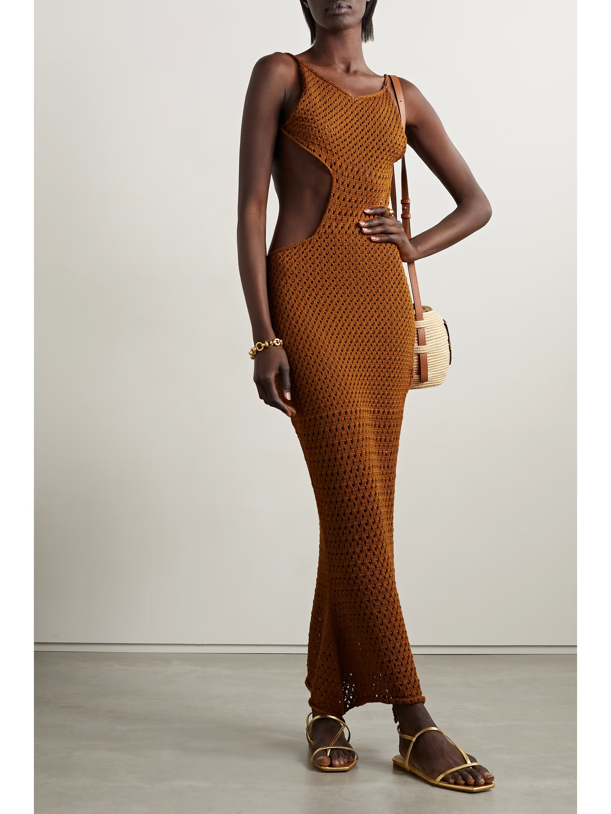 + NET SUSTAIN Tiva open-back crocheted Pima cotton maxi dress | NET-A-PORTER (US)