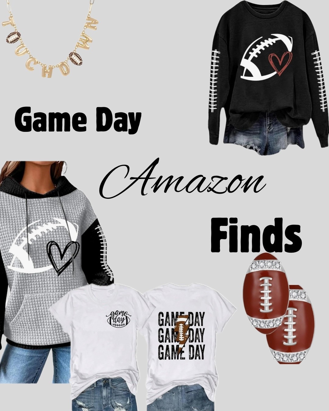 🏈 Game Day Ready! For all the football fans out there — Amazon has you covered! From cute shirts to fun jewelry, these fashion finds make it easy to show off your team spirit in style. Quick, comfy, and perfect for game day! 🙌

#LTKSeasonal #LTKOver40