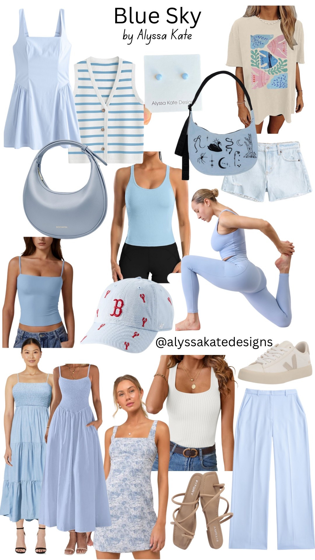 Blue Sky, ideas for complement your Alyssa Kate Designs “Blue Sky”  studs 

#LTKStyleTip #LTKWatchNow #LTKSeasonal