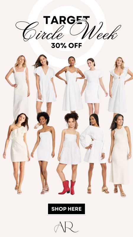 Target circle week - 30% off dresses!

White dresses, summer dresses

#LTKfindsunder100 #LTKxTarget #LTKstyletip