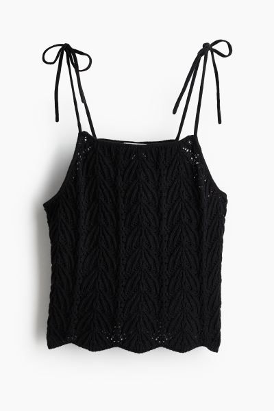 Pointelle-knit top | H&M (UK, MY, IN, SG, PH, TW, HK)