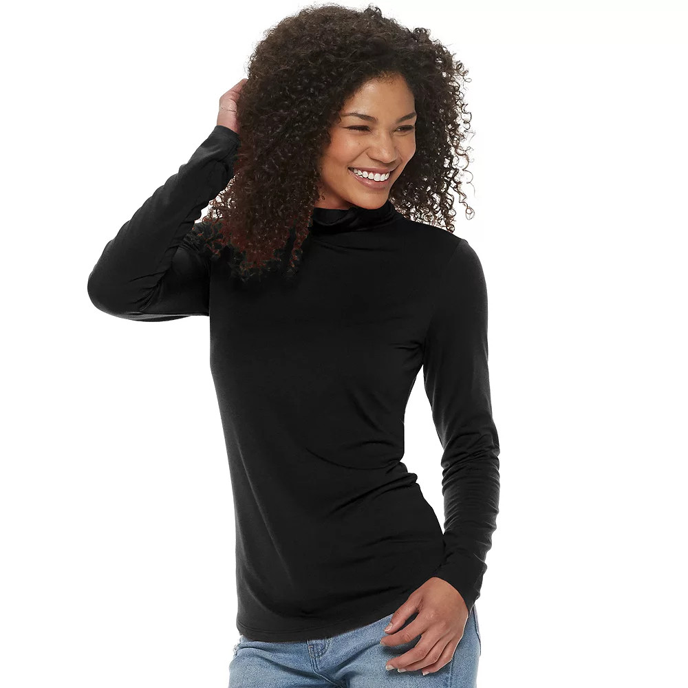 Juniors' SO Long Sleeve Turtle Neck Tee Shirt | Kohl's