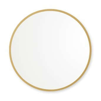 Better Bevel  18-in W x 18-in H Matte Gold Round Bathroom Mirror | Lowe's
