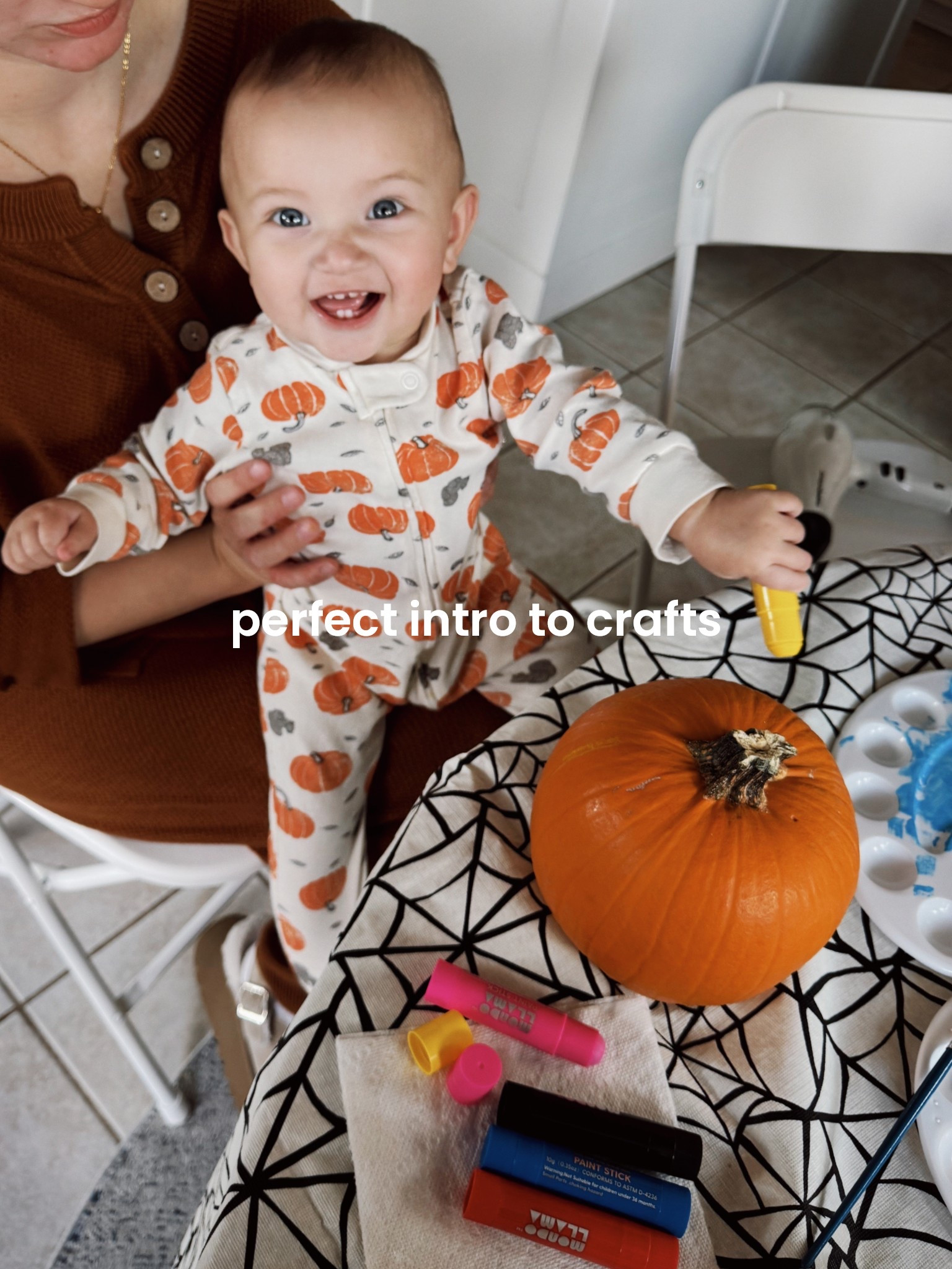 The perfect paint sticks to let baby do their first pumpkin painting! They are quick dry and easy to use. No mess here!

#LTKHalloween #LTKHoliday #LTKBaby