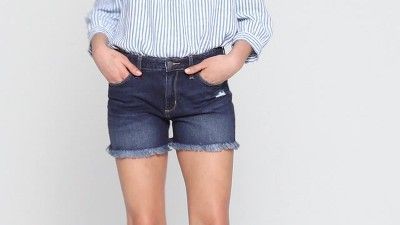 Women's High-Rise Raw Hem Shortie Jean Shorts - Universal Thread™ Dark Wash | Target