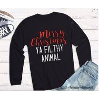 Merry Christmas Ya Filthy Animal Shirt  Christmas Shirt  Womens Clothing  Home Alone shirt  Womens Clothing  Festive Shirt | Etsy (US)
