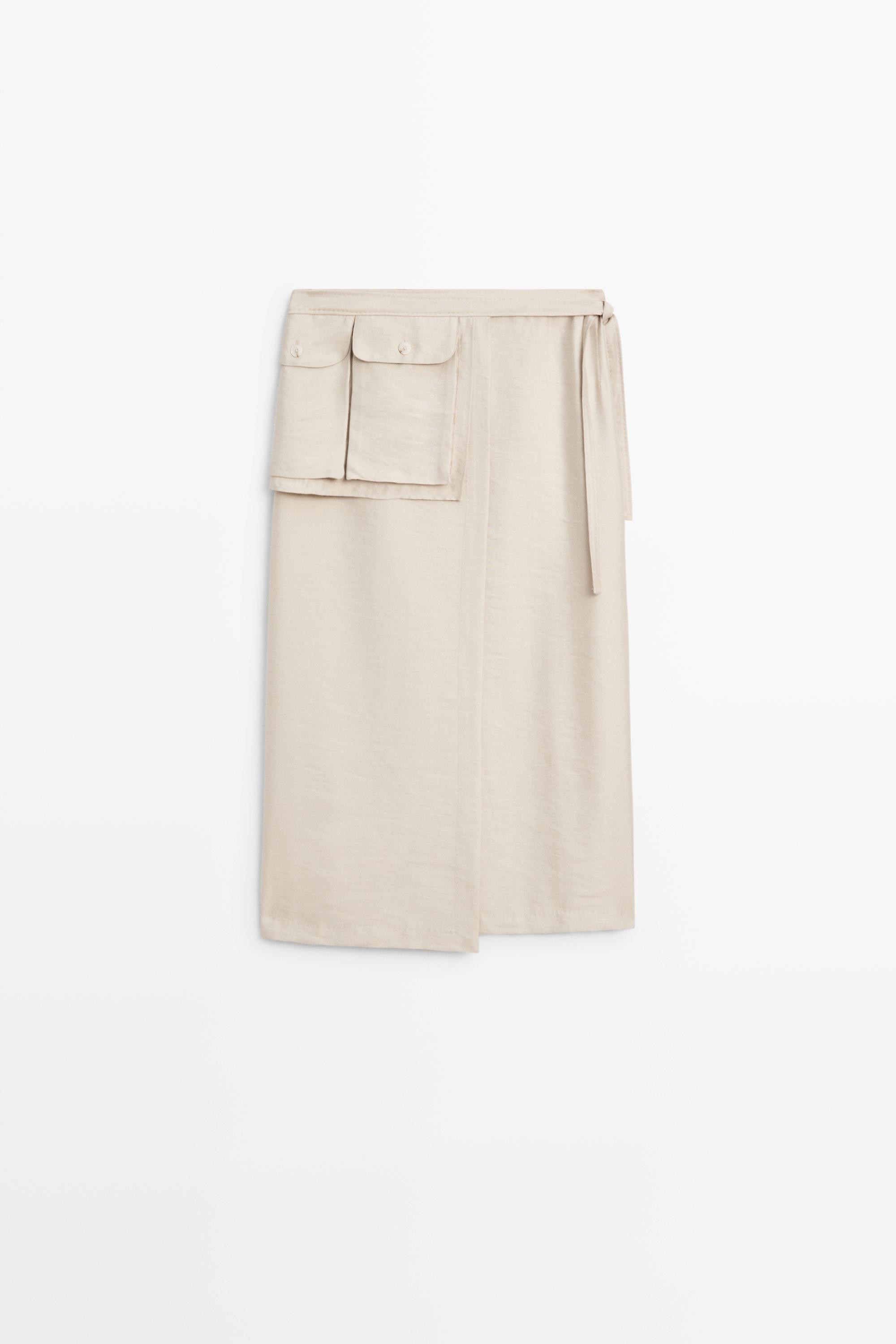 Fluid pocket-detail skirt - STUDIO | Massimo Dutti UK
