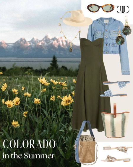 A perfect outfit for a trip to Colorado in the summer.

Maxi dress, dress, denim jacket, flats, slides, sunglasses, sun hat, sandals, travel outfit, travel look, summer look, summer outfit, bag, tote bag

#LTKstyletip #LTKover40 #LTKtravel