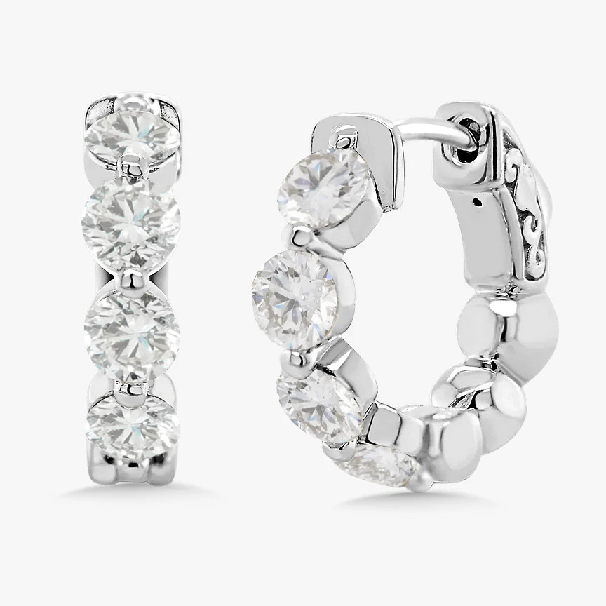 Mama's Charlie Cloud® Diamond Huggie Earrings 1.85 ctw | RW Fine Jewelry