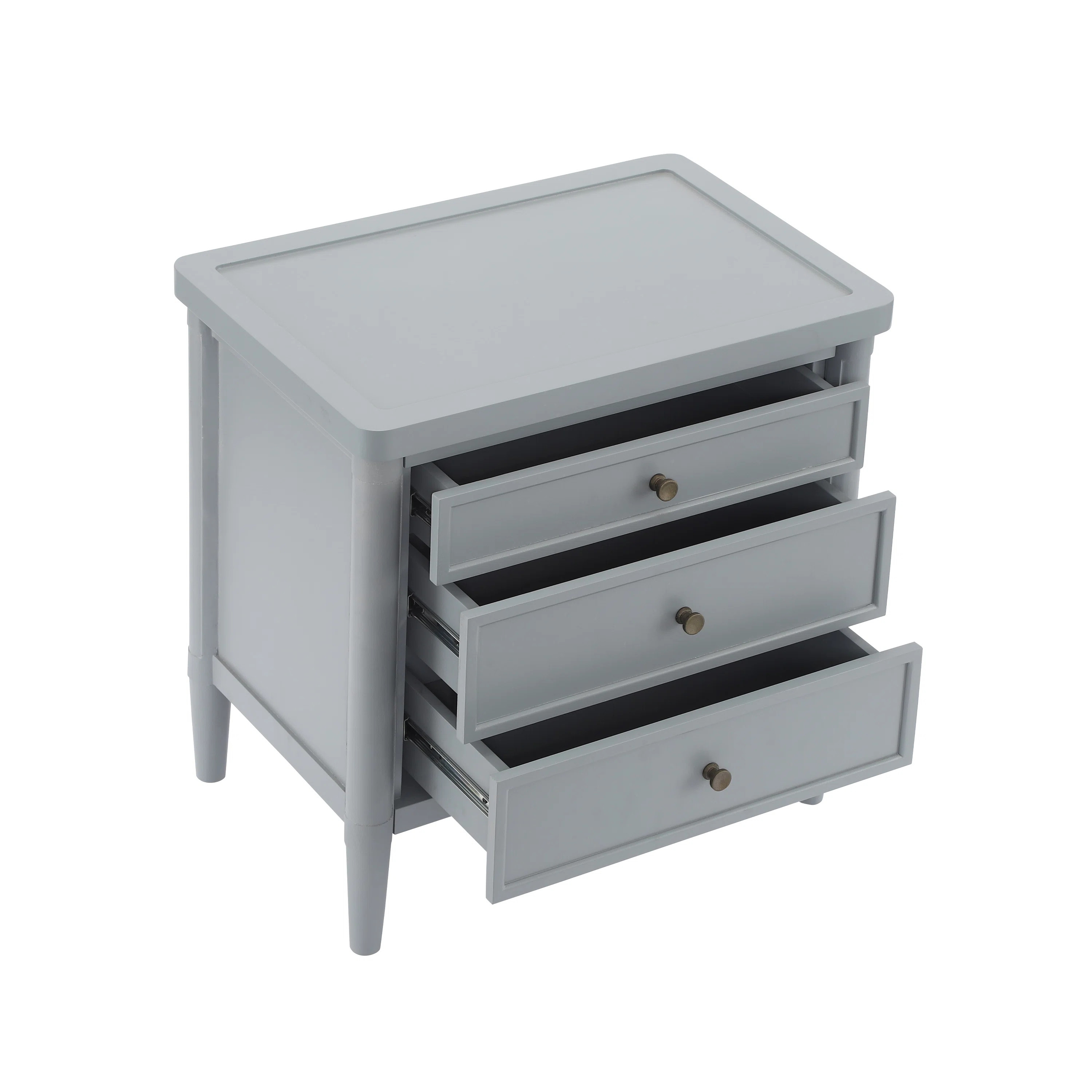 Mercer41 Alzada Modern Nightstand with 3 Drawers & Pine Wood Legs | Wayfair | Wayfair North America