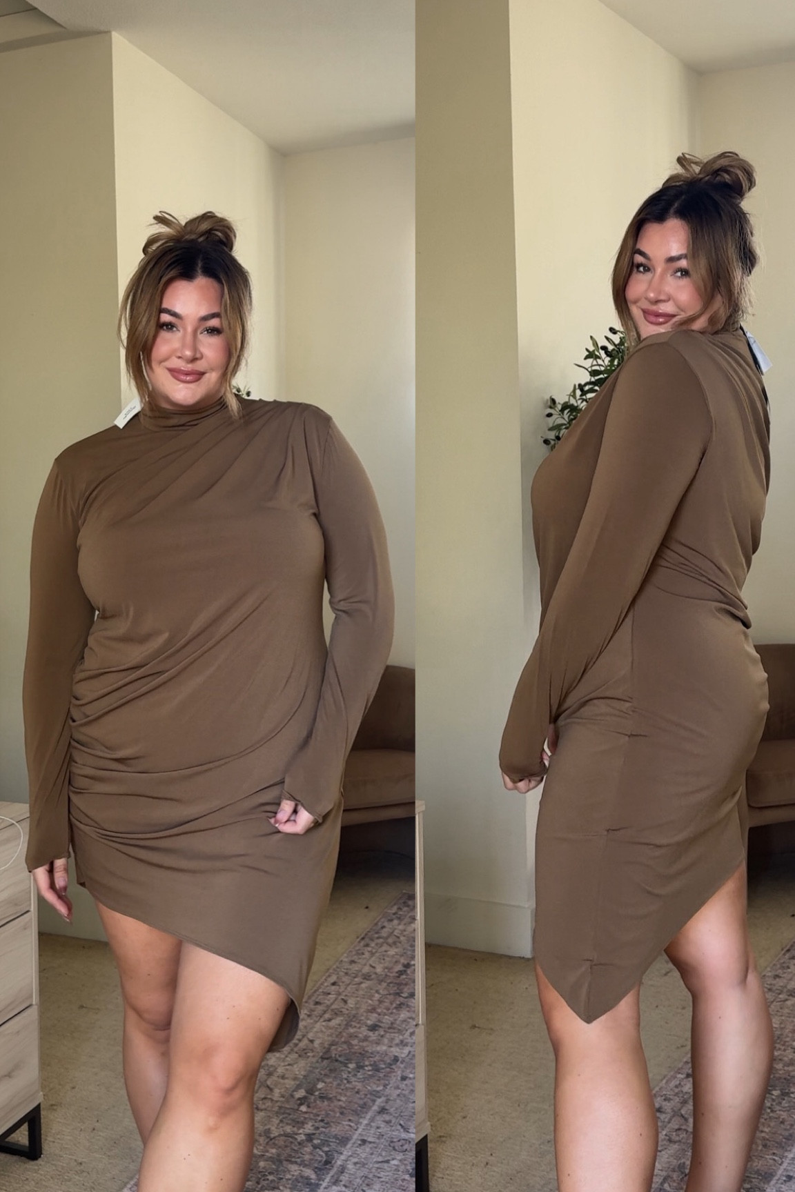 the perfect fall date night dress! wearing a size xl 🤎✨

#LTKFallSale #LTKMidsize #LTKStyleTip