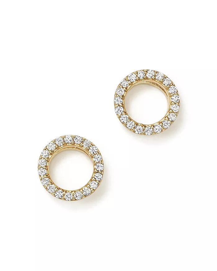 Diamond Circle Stud Earrings in 14K Yellow Gold, .20 ct. t.w.  - 100% Exclusive | Bloomingdale's (US)