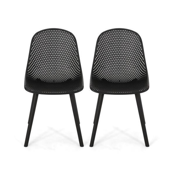 Posey Outdoor Modern Dining Chair (Set of 2) by Christopher Knight Home - 18.50" W x 22.50" L x 33.0 | Bed Bath & Beyond