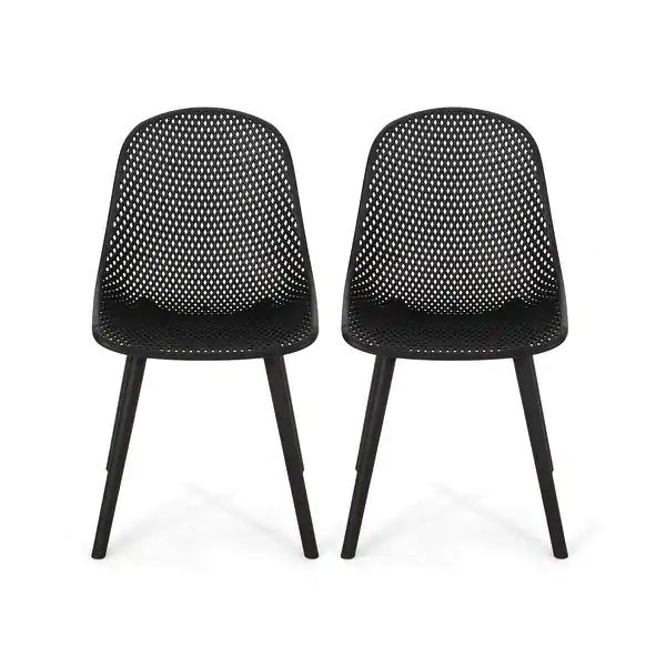 Posey Outdoor Modern Dining Chair (Set of 2) by Christopher Knight Home - 18.50" W x 22.50" L x 33.0 | Bed Bath & Beyond