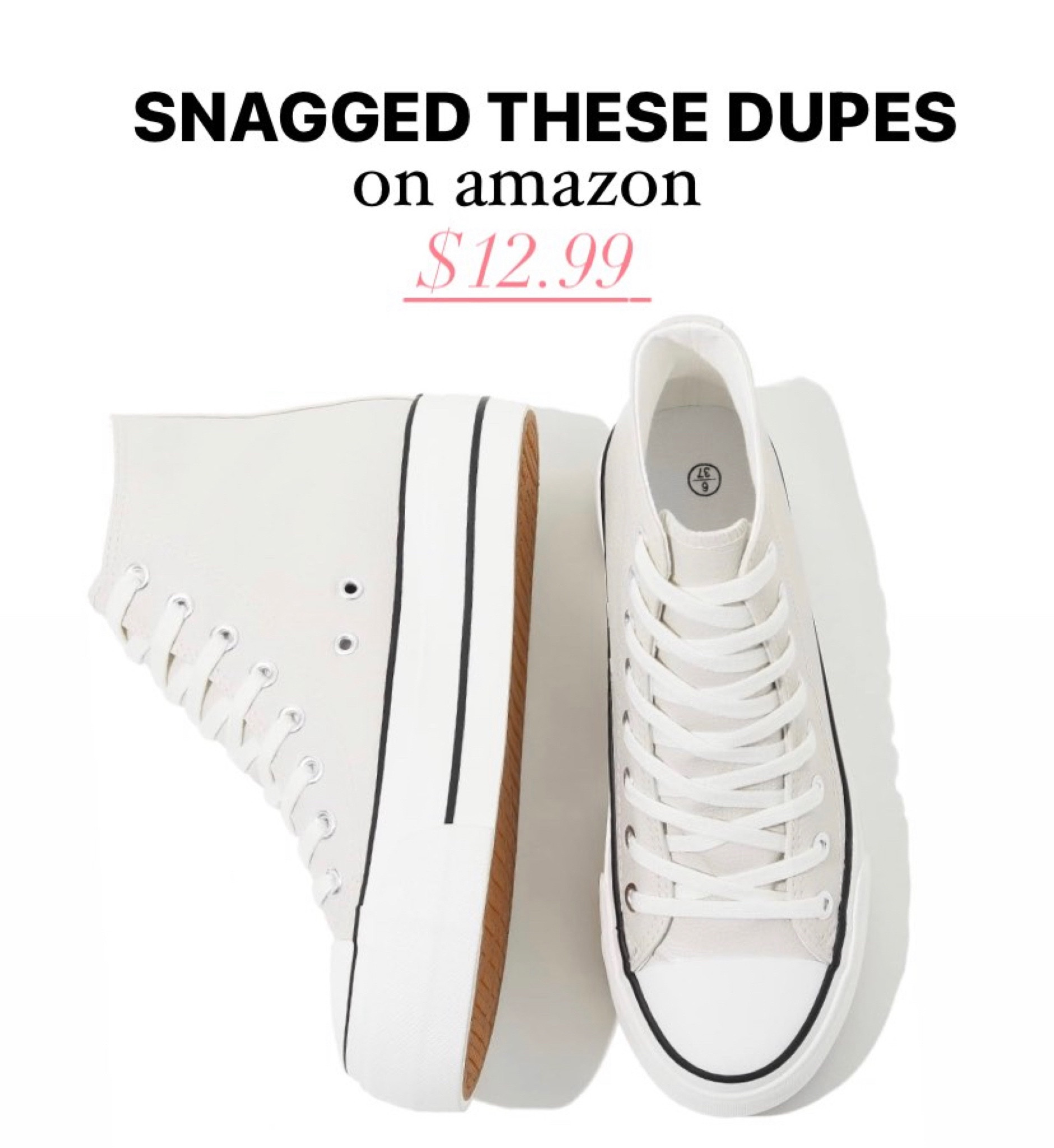 Converse platform dupes on Amazon!! On sale for $12.99!! 

#LTKxPrime #LTKsalealert #LTKshoecrush