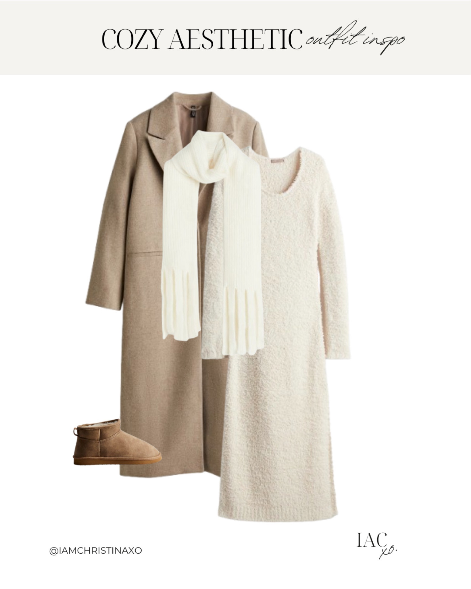 cozy aesthetic outfit inspo
—
neutral style, winter style, women’s style, H&M finds, H&M style, cream scarf, single-breasted coat, fluffy knit dress, warm-lined boots, Ugg dupes, cozy outfit ideas, cozy outfits women, cozy outfits for winter, cozy outfits aesthetic 

#LTKFindsUnder100 #LTKStyleTip #LTKSeasonal