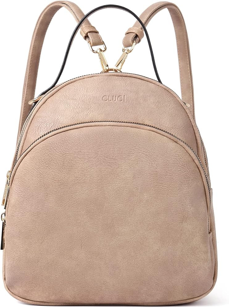 CLUCI Small Backpack for Women Leather Backpack Travel Backpack Purse Lady Fashion Mini Bookbag C... | Amazon (US)