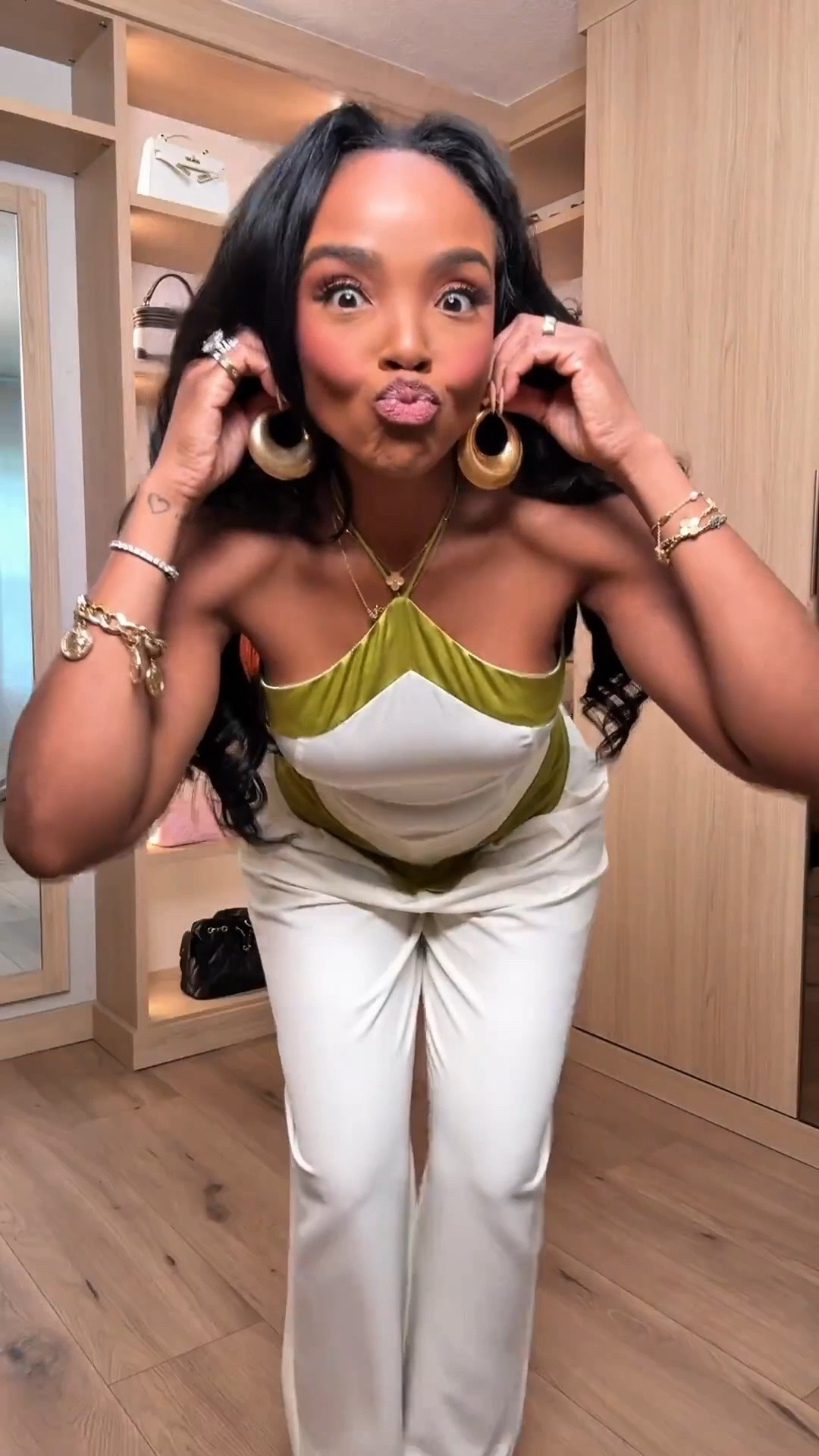 Scroll to shop this elevated neutral outfit featuring an olive green halter tank styled with high-waisted tailored trousers and a classic belt for a clean, sophisticated look. Olive tones are trending right now and pair beautifully with neutrals, making this perfect for spring outfits 2026, vacation outfits beach dinners, and effortless date night outfits while keeping the cost per wear low since each piece can be styled multiple ways.

Perfect for vacation dinners, brunch, summer nights out, or polished everyday outfits.

5'4" | 138 lbs | 34D bust | 27" waist | 40" hips

#LTKootd #LTKSpringSale