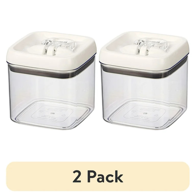 (2 pack) Better Homes & Gardens Canister - 4.5 Cup Flip-Tite® Square Food Storage Container | Walmart (US)