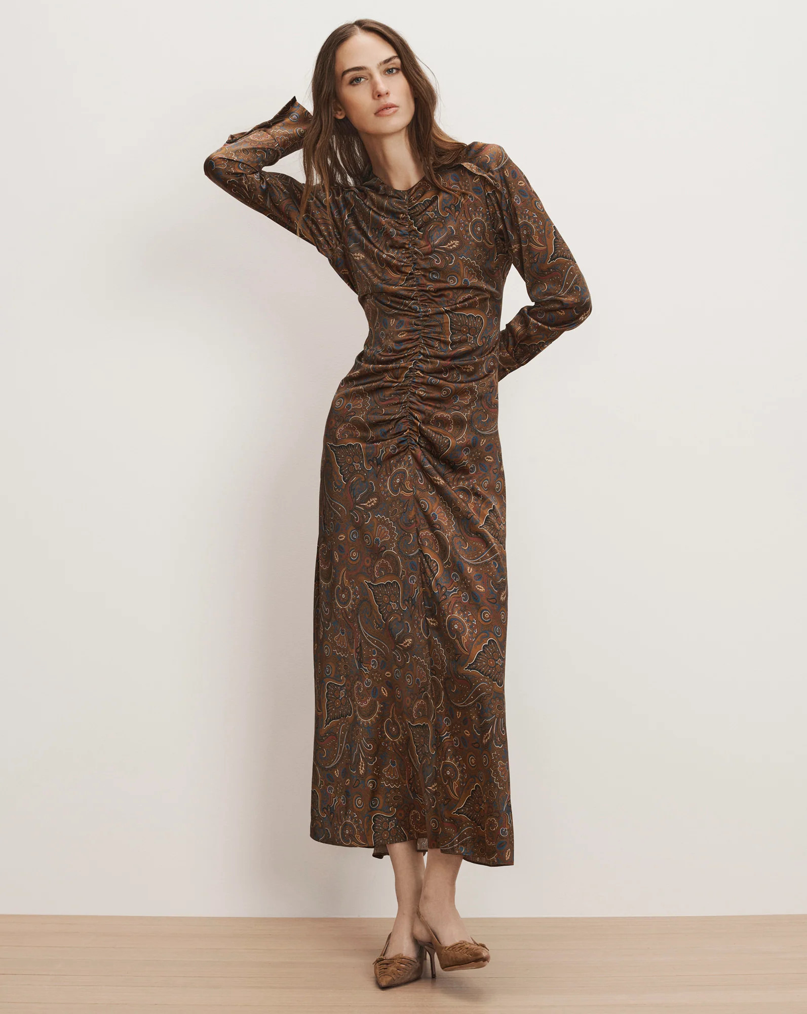 Irma Stretch-Silk Midi Dress | Veronica Beard