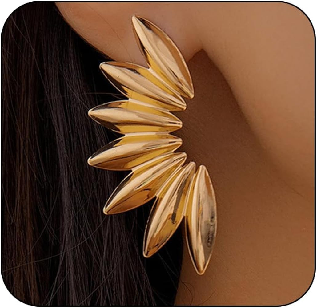 Vintage Gold Large Geometric Dangle Earrings for Women Fashion Chunky Big Irregular Dangling Earr... | Amazon (US)