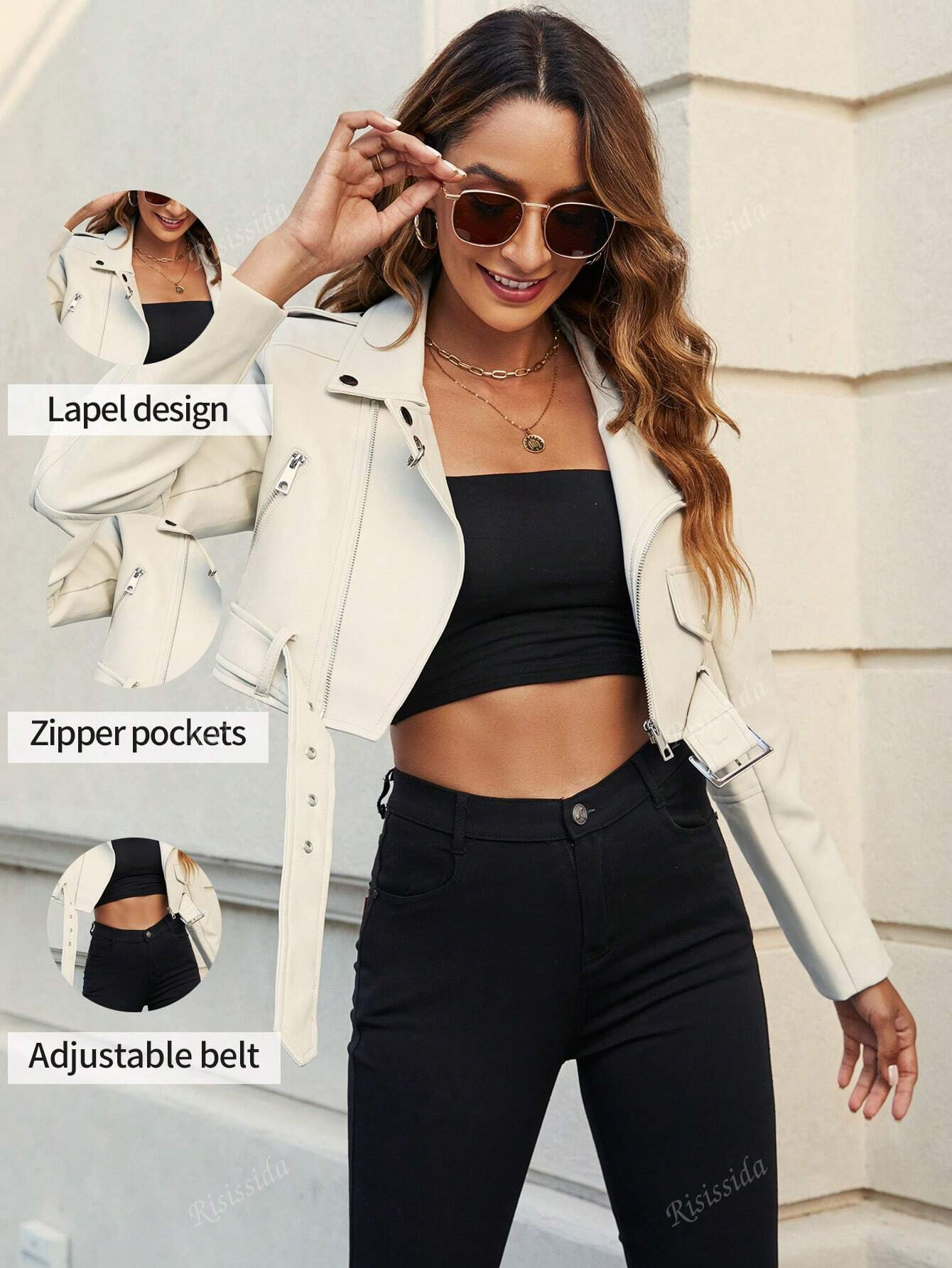 Women Faux Leather Short Biker Jacket,Moto Street Casual Coat, Spring Fall Winter | SHEIN