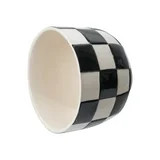 Mainstays Lennon 6" x 6" x 4.5" Round Black Checkered Ceramic Planter | Walmart (US)
