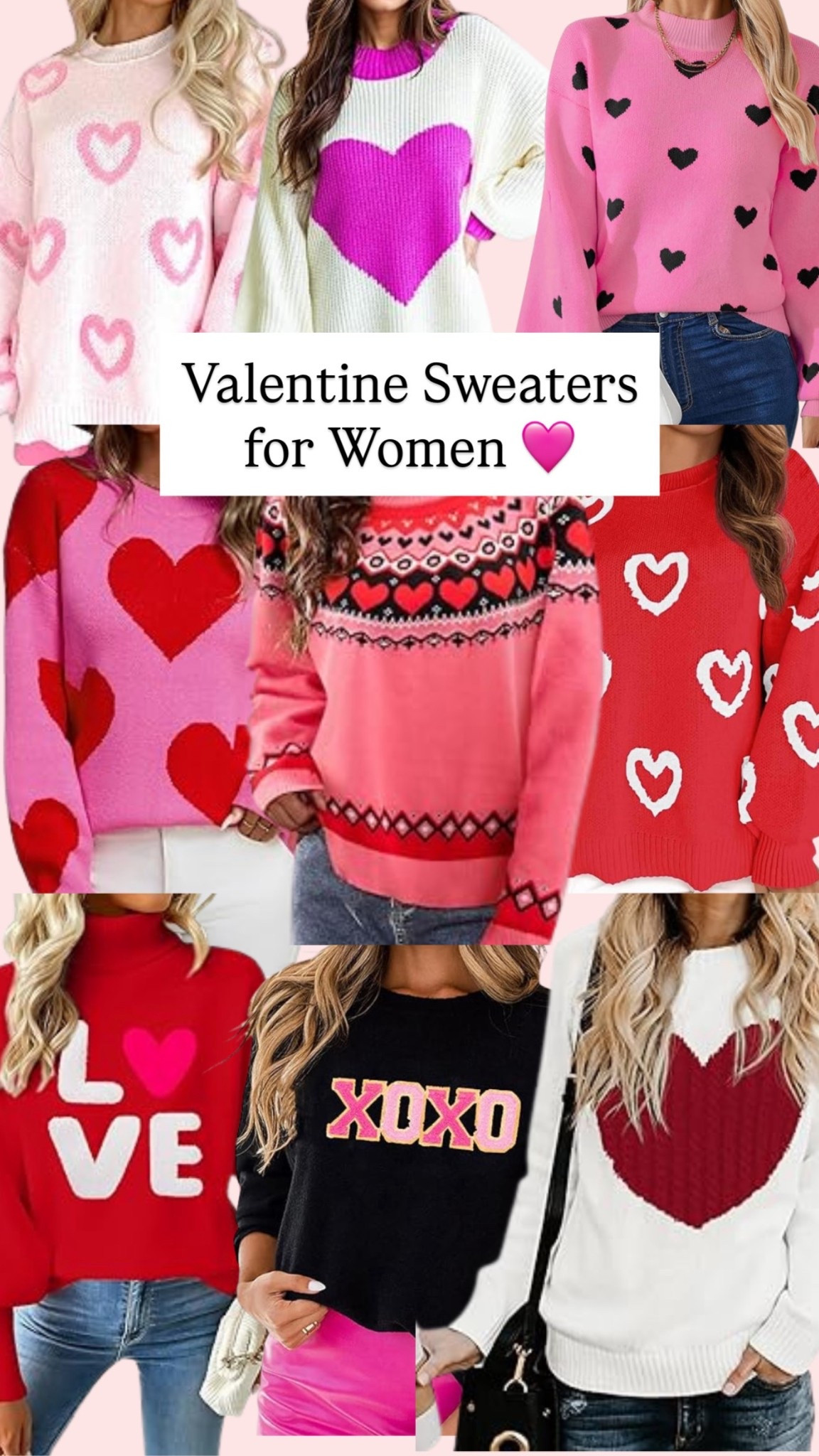 Valentine sweaters for women 🩷❤️💜

#LTKValentine