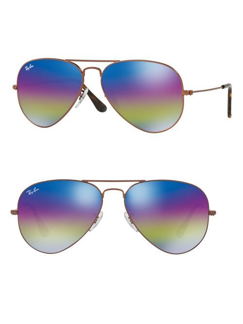 Mirrored Aviator Metal Sunglasses | Saks Fifth Avenue